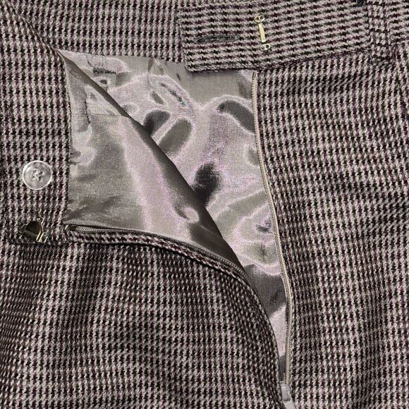 Vntg Breckenridge Houndstooth Wool Pencil Skirt Womens 10 Office Academia Preppy - Picture 6 of 8